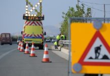 Kυκλοφοριακές ρυθμίσεις στην Αθηνών-Λαμίας, στο ύψος της γέφυρας Βρυούλων