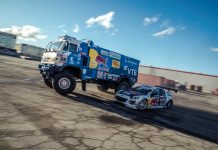 Kamaz Dakar Truck και Mazda RX-8 ντριφτάρουν μανιωδώς!