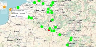 Διαδικτυακός Χάρτης & Οδηγός δείχνει τις καθυστερήσεις στα ευρωπαϊκά σύνορα για τα φορτηγά