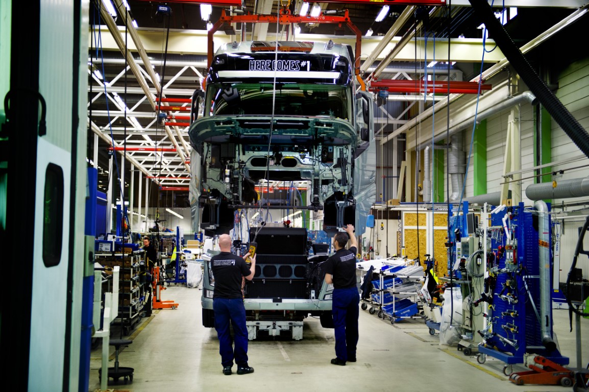 Volvo γραμμή παραγωγής