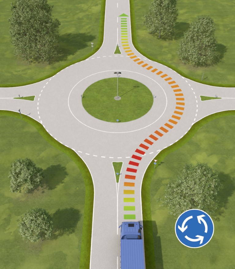 Nachhaltige Verbrauchssenkung für Actros und Arocs durch überarbeitete Tempomat- und Getriebesteuerung Predictive Powertrain Control (PPC) – jetzt auch auf Landstraßen Sustainable reduction in fuel consumption for Actros and Arocs thanks to the improved cruise control and transmission control system Predictive Powertrain Control (PPC) – now on rural roads too