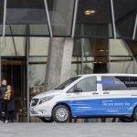 Mercedes-Benz eVito Tourer mit vollelektrischem Antrieb, Exterieur, 85 kW, bis zu 300 Nm, Batteriekapazität: 41 kWh, Länge/Breite/Höhe: 5.140/1.928/1.945  mm, Radstand: 3.200 mm, Beförderungskapazität: 1/7 

Mercedes-Benz eVito Tourer with all-electric drive, exterior, 85 kW, up to 300 Nm, battery capacity: 41 kWh, length/width/height: 5140/1928/1945 mm, wheelbase: 3200 mm, passenger capacity: 1/7.