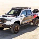The NISMO Off Road Frontier V8 concept takes the midsize truck to a new level of performance with a V8 engine, wide-track suspension, wide-body kit, new NISMO Off Road accessories and prototype NISMO Off Road parts.